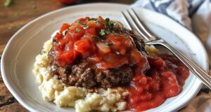 Salisbury Steak Easy Canned Tomatoes